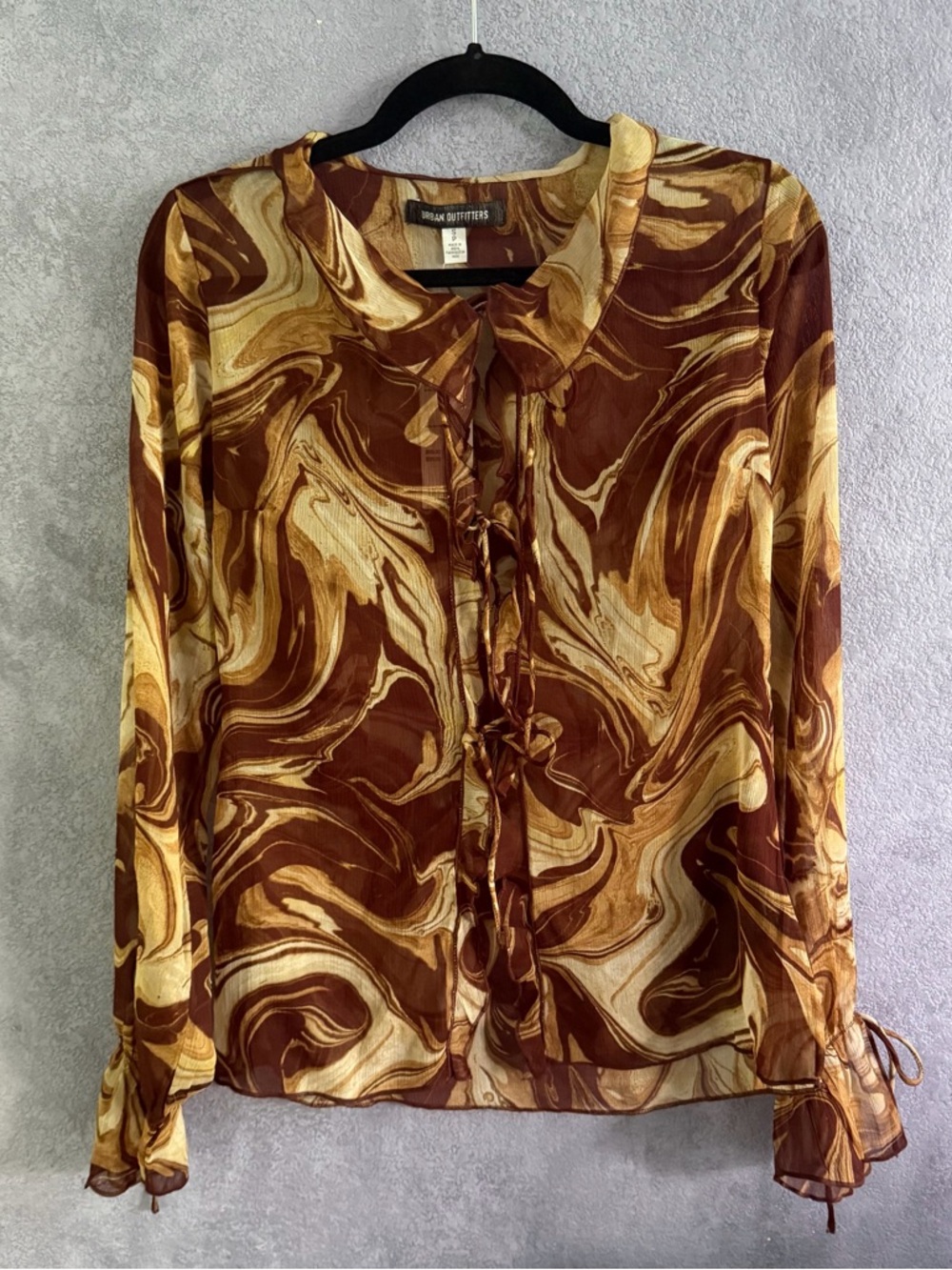 Urban Outfitters Tie-Front Sheer Blouse (NWT) • Size: S